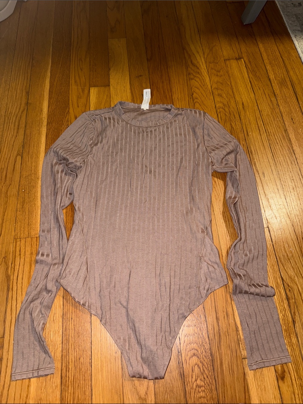 lululemon athletica Ribbed Long-Sleeve Bodysuit in Taupe